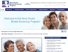 Tablet Screenshot of breastscreening.nshealth.ca